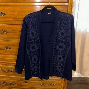 Navy sweater jacket